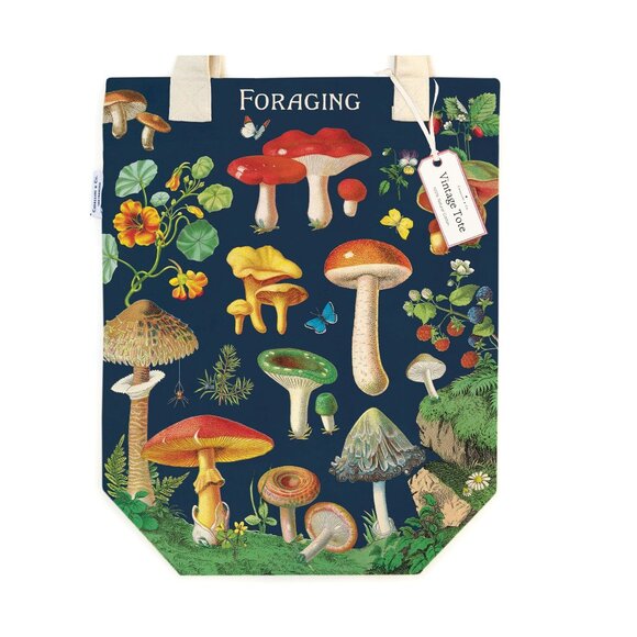 Cavallini & Co. Foraging Vintage Style Canvas Tote Bag - Picture 1 of 5